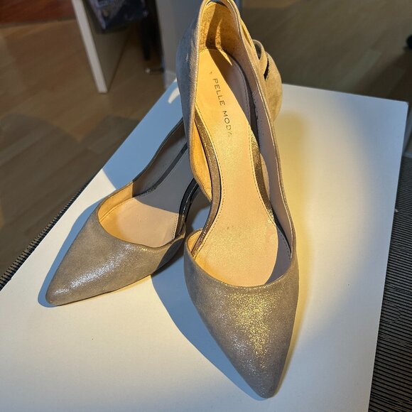 Mid Heel Shimmer Taupe - Picture 2 of 4